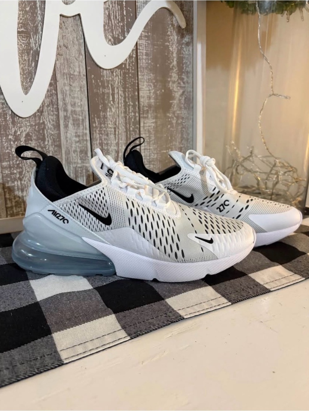 Nike Men’s Air Max 270 White with Black Accents